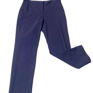 Mario Serrani Women Sz 10 Comfort Stretch Slim Fit Tummy Control Pant Blue Italy